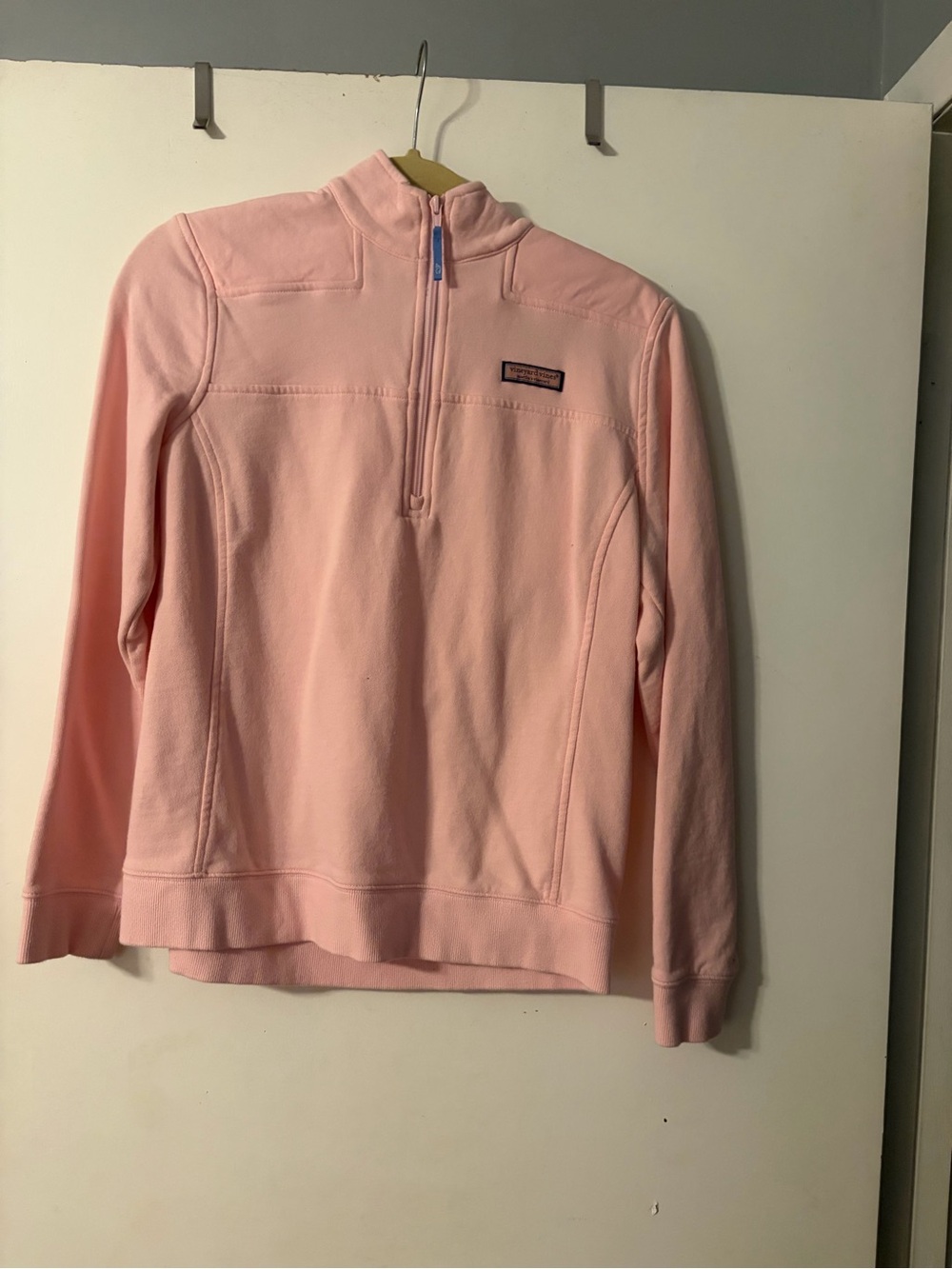 Vineyard Vines Pink Half-Zip Fleece Pullover